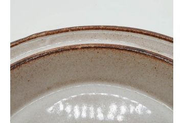 デンマーク　STOGO　素朴な風合いが温かい雰囲気を演出するスープ皿3枚セット(プレート、北欧食器)(R-073189)