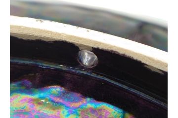 秋塘陶園　中村翠恒　鯉之図　1.1尺皿　約34cm　大胆に描かれた豪華な絵付けが目を惹く額皿(大皿、和皿、飾り皿、飾皿、和食器、一尺一寸、共箱付き)(R-073192)