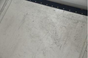 和製アンティーク　お部屋のアクセントにおすすめなジュラルミン張りのトランク(センターテーブル、ローテーブル、収納、ディスプレイ)(R-073220)