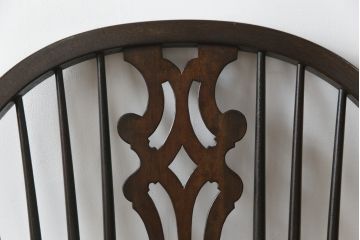 中古　希少!!　松本民芸家具　中古ではなかなかお目にかかれない猫脚ウィンザーチェア(ウインザーチェア、アームチェア、板座チェア、ダイニングチェア、椅子、イス)(定価約34万円)(R-073227)