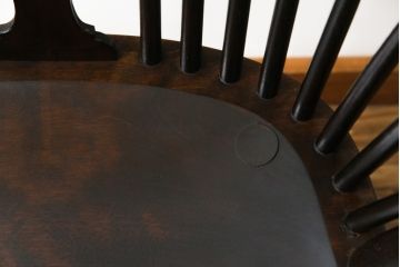 中古　希少!!　松本民芸家具　中古ではなかなかお目にかかれない猫脚ウィンザーチェア(ウインザーチェア、アームチェア、板座チェア、ダイニングチェア、椅子、イス)(定価約34万円)(R-073227)