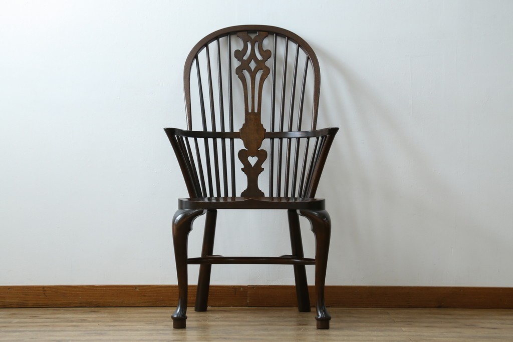 中古　希少!!　松本民芸家具　中古ではなかなかお目にかかれない猫脚ウィンザーチェア　定価約34万円　(R-073228)