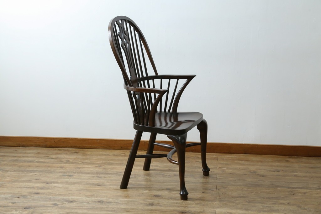中古　希少!!　松本民芸家具　中古ではなかなかお目にかかれない猫脚ウィンザーチェア　定価約34万円　(R-073228)