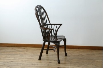 中古　希少!!　松本民芸家具　中古ではなかなかお目にかかれない猫脚ウィンザーチェア　定価約34万円　(R-073228)