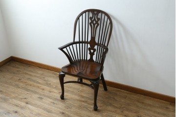 中古　希少!!　松本民芸家具　中古ではなかなかお目にかかれない猫脚ウィンザーチェア　定価約34万円　(R-073228)