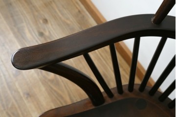 中古　希少!!　松本民芸家具　中古ではなかなかお目にかかれない猫脚ウィンザーチェア　定価約34万円　(R-073228)