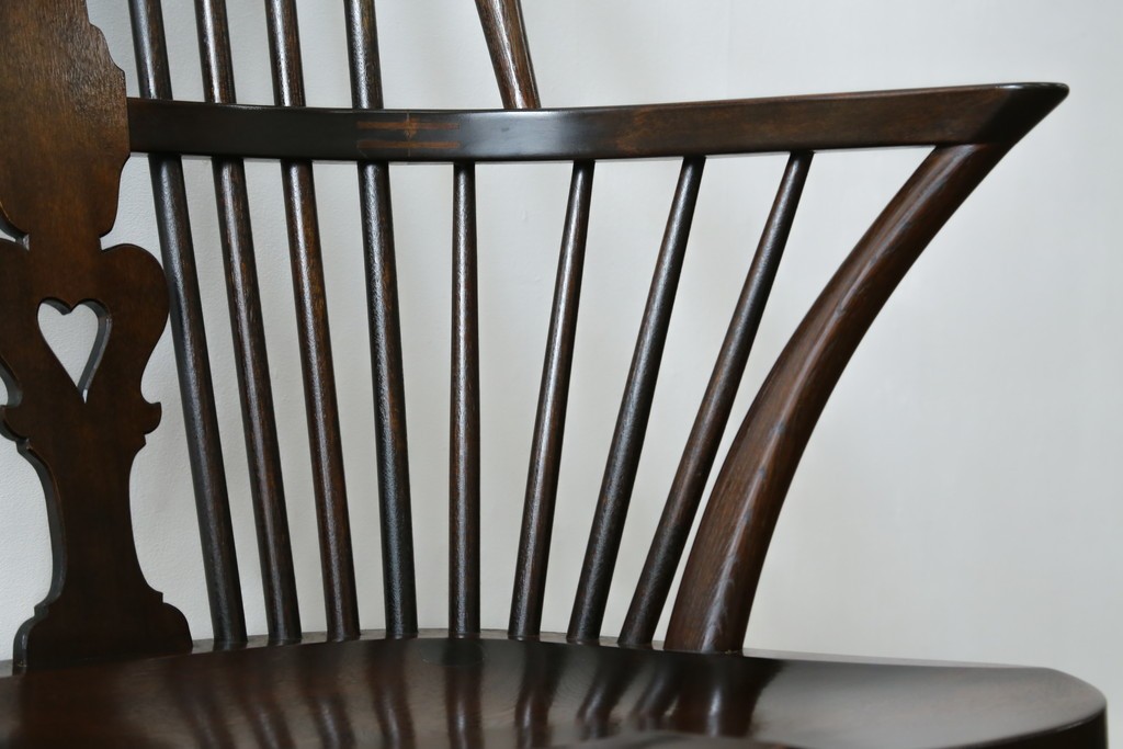 中古　希少!!　松本民芸家具　中古ではなかなかお目にかかれない猫脚ウィンザーチェア　定価約34万円　(R-073228)