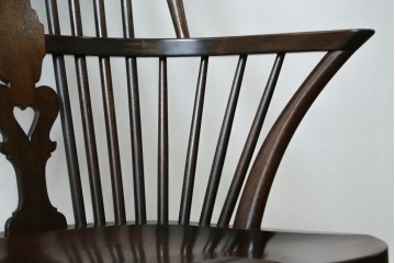 中古　希少!!　松本民芸家具　中古ではなかなかお目にかかれない猫脚ウィンザーチェア　定価約34万円　(R-073228)