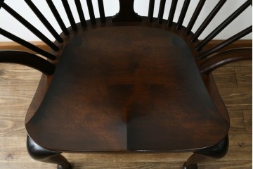 中古　希少!!　松本民芸家具　中古ではなかなかお目にかかれない猫脚ウィンザーチェア　定価約34万円　(R-073228)