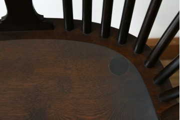 中古　希少!!　松本民芸家具　中古ではなかなかお目にかかれない猫脚ウィンザーチェア　定価約34万円　(R-073228)