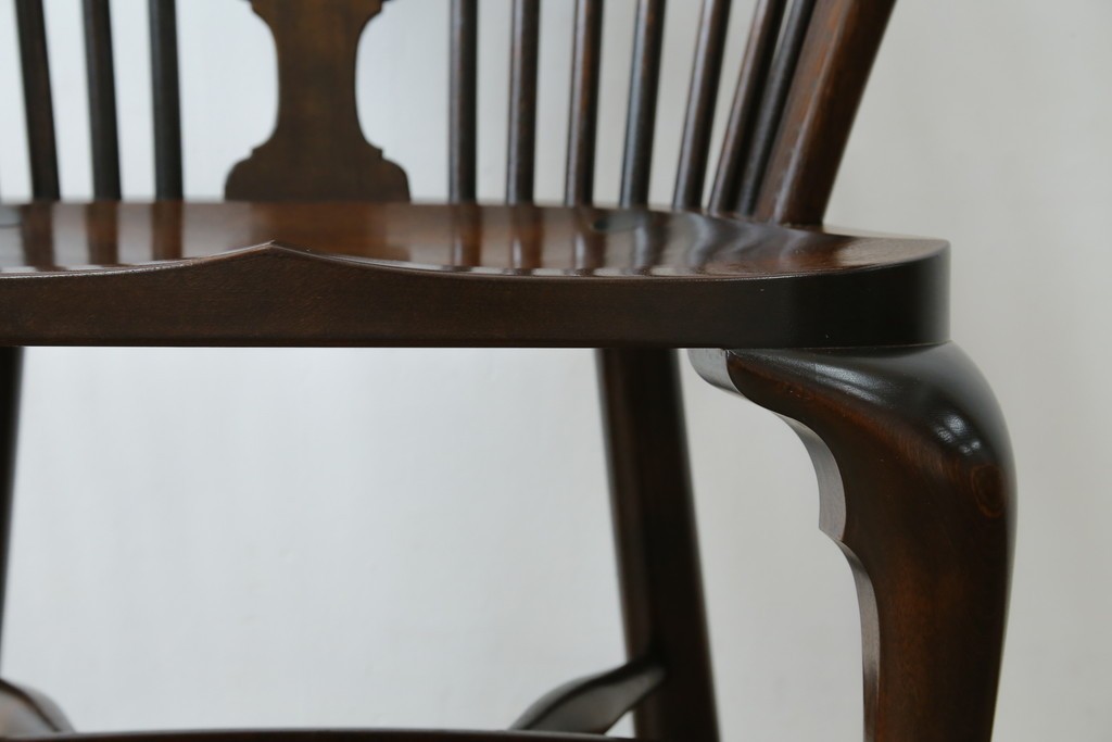 中古　希少!!　松本民芸家具　中古ではなかなかお目にかかれない猫脚ウィンザーチェア　定価約34万円　(R-073228)