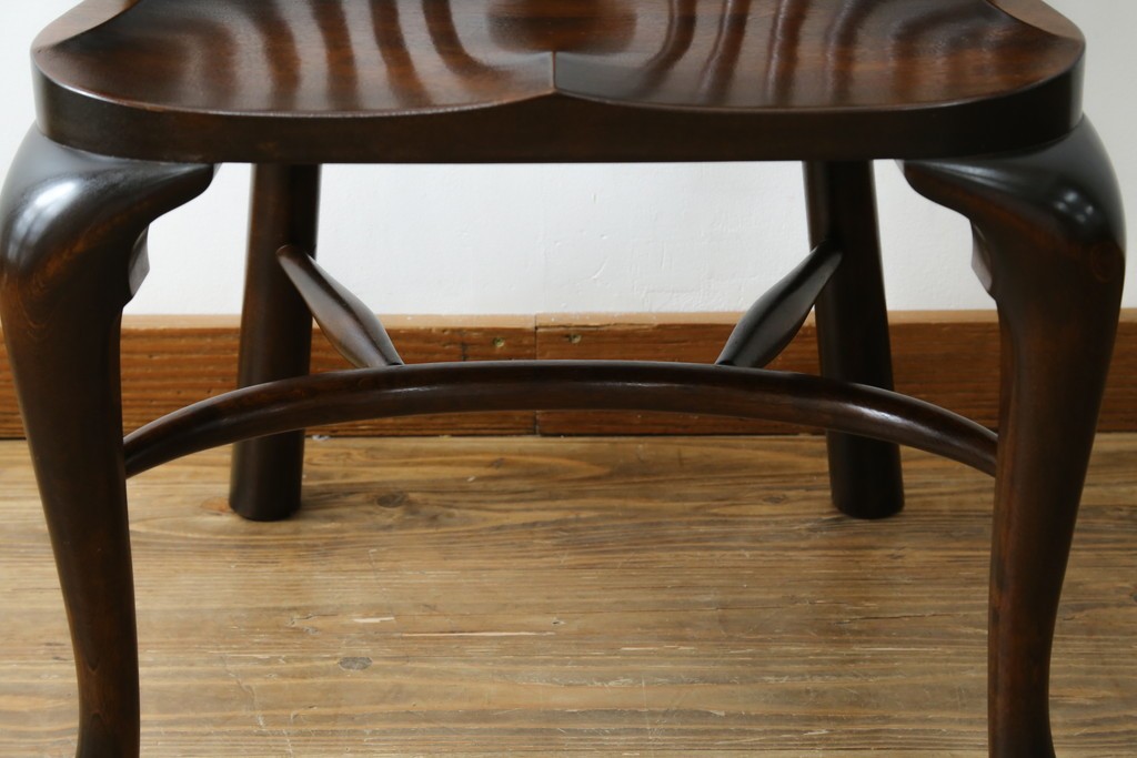 中古　希少!!　松本民芸家具　中古ではなかなかお目にかかれない猫脚ウィンザーチェア　定価約34万円　(R-073228)