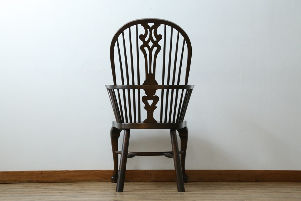 中古　希少!!　松本民芸家具　中古ではなかなかお目にかかれない猫脚ウィンザーチェア　定価約34万円　(R-073228)