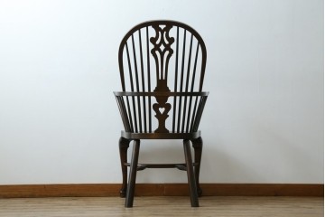 中古　希少!!　松本民芸家具　中古ではなかなかお目にかかれない猫脚ウィンザーチェア　定価約34万円　(R-073228)