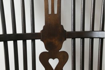 中古　希少!!　松本民芸家具　中古ではなかなかお目にかかれない猫脚ウィンザーチェア(ウインザーチェア、アームチェア、板座チェア、ダイニングチェア、椅子、イス)(定価約34万円)(R-073229)