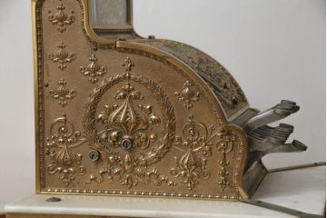 アメリカビンテージ　ジャンク品!!　実用不可　ナショナル社製　Amount Purchased  真鍮　置くだけで空間演出を盛り上げてくれるレジスター(ディスプレイ雑貨、キャッシャー、ヴィンテージ)(R-073265)