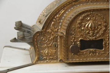 アメリカビンテージ　ジャンク品!!　実用不可　ナショナル社製　Amount Purchased  真鍮　置くだけで空間演出を盛り上げてくれるレジスター(ディスプレイ雑貨、キャッシャー、ヴィンテージ)(R-073265)