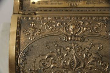 アメリカビンテージ　ジャンク品!!　実用不可　ナショナル社製　Amount Purchased  真鍮　置くだけで空間演出を盛り上げてくれるレジスター(ディスプレイ雑貨、キャッシャー、ヴィンテージ)(R-073265)