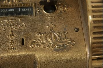 アメリカビンテージ　ジャンク品!!　実用不可　ナショナル社製　Amount Purchased  真鍮　置くだけで空間演出を盛り上げてくれるレジスター(ディスプレイ雑貨、キャッシャー、ヴィンテージ)(R-073265)