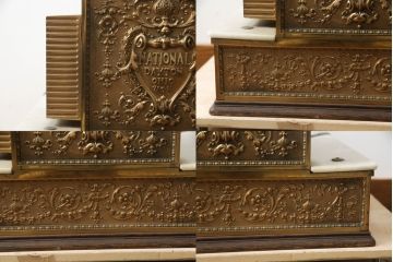 アメリカビンテージ　ジャンク品!!　実用不可　ナショナル社製　Amount Purchased  真鍮　置くだけで空間演出を盛り上げてくれるレジスター(ディスプレイ雑貨、キャッシャー、ヴィンテージ)(R-073265)