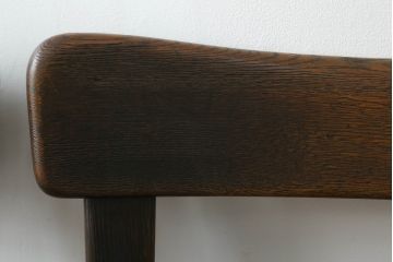 中古　美品　飛騨産業　PROVINCIAL(プロヴィンシャル・プロビンシャル)　シックな色合いと曲線を描くデザインが魅力的なブレースバックチェア4脚セット(ダイニングチェア、板座チェア)(定価4脚で約44万円)(R-073273)