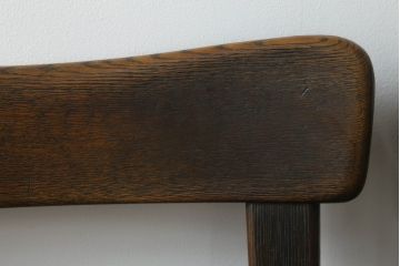 中古　美品　飛騨産業　PROVINCIAL(プロヴィンシャル・プロビンシャル)　シックな色合いと曲線を描くデザインが魅力的なブレースバックチェア4脚セット(ダイニングチェア、板座チェア)(定価4脚で約44万円)(R-073273)