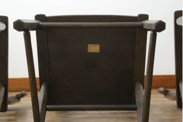 中古　美品　飛騨産業　PROVINCIAL(プロヴィンシャル・プロビンシャル)　シックな色合いと曲線を描くデザインが魅力的なブレースバックチェア4脚セット(ダイニングチェア、板座チェア)(定価4脚で約44万円)(R-073273)