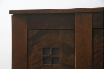 中古　美品　星野民藝(星野民芸)　シックで落ち着いた佇まいが魅力的な下駄箱(サイドキャビネット、サイドボード、靴箱、玄関収納、収納棚、戸棚)(R-073293)