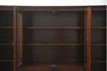 中古　伝統民芸家具　岩谷堂箪笥　金具の細やかなデザインが美しいサイドボード(収納棚、戸棚、飾り棚、食器棚、サイドキャビネット)(R-073298)