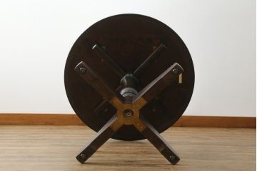 和製ビンテージ　北海道民芸家具　樺(カバ)材　HM472シリーズ　上品な優しい雰囲気を醸し出す円形テーブル(ラウンドテーブル、ダイニングテーブル、コーヒーテーブル、ヴィンテージ)(R-073304)