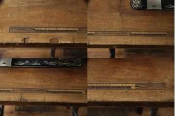 ジャンク品　希少!!　BRILLANT　お洒落なアンティークの空間を演出する足踏みミシン(ミシンテーブル、工業用ミシン、ミシン台、サイドテーブル、ディスプレイ)(R-073305)