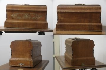ジャンク品　希少!!　BRILLANT　お洒落なアンティークの空間を演出する足踏みミシン(ミシンテーブル、工業用ミシン、ミシン台、サイドテーブル、ディスプレイ)(R-073305)