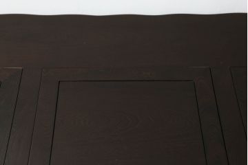 中古　鉄刀木(タガヤサン)　2wayでフレキシブルに使える!!美しい杢目が目を惹く囲炉裏テーブル(木製火鉢、関西火鉢、長火鉢、ダイニングテーブル、6人掛け、食卓、座卓、センターテーブル、ローテーブル)(R-073330)