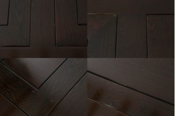 中古　鉄刀木(タガヤサン)　2wayでフレキシブルに使える!!美しい杢目が目を惹く囲炉裏テーブル(木製火鉢、関西火鉢、長火鉢、ダイニングテーブル、6人掛け、食卓、座卓、センターテーブル、ローテーブル)(R-073330)