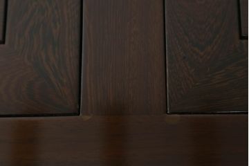 中古　鉄刀木(タガヤサン)　2wayでフレキシブルに使える!!美しい杢目が目を惹く囲炉裏テーブル(木製火鉢、関西火鉢、長火鉢、ダイニングテーブル、6人掛け、食卓、座卓、センターテーブル、ローテーブル)(R-073330)