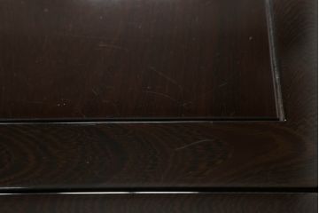 中古　鉄刀木(タガヤサン)　2wayでフレキシブルに使える!!美しい杢目が目を惹く囲炉裏テーブル(木製火鉢、関西火鉢、長火鉢、ダイニングテーブル、6人掛け、食卓、座卓、センターテーブル、ローテーブル)(R-073330)