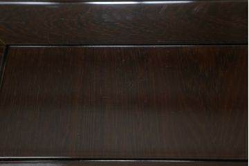 中古　鉄刀木(タガヤサン)　2wayでフレキシブルに使える!!美しい杢目が目を惹く囲炉裏テーブル(木製火鉢、関西火鉢、長火鉢、ダイニングテーブル、6人掛け、食卓、座卓、センターテーブル、ローテーブル)(R-073330)