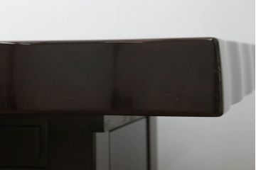 中古　鉄刀木(タガヤサン)　2wayでフレキシブルに使える!!美しい杢目が目を惹く囲炉裏テーブル(木製火鉢、関西火鉢、長火鉢、ダイニングテーブル、6人掛け、食卓、座卓、センターテーブル、ローテーブル)(R-073330)