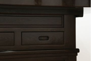 中古　鉄刀木(タガヤサン)　2wayでフレキシブルに使える!!美しい杢目が目を惹く囲炉裏テーブル(木製火鉢、関西火鉢、長火鉢、ダイニングテーブル、6人掛け、食卓、座卓、センターテーブル、ローテーブル)(R-073330)
