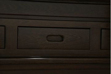 中古　鉄刀木(タガヤサン)　2wayでフレキシブルに使える!!美しい杢目が目を惹く囲炉裏テーブル(木製火鉢、関西火鉢、長火鉢、ダイニングテーブル、6人掛け、食卓、座卓、センターテーブル、ローテーブル)(R-073330)