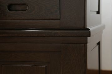 中古　鉄刀木(タガヤサン)　2wayでフレキシブルに使える!!美しい杢目が目を惹く囲炉裏テーブル(木製火鉢、関西火鉢、長火鉢、ダイニングテーブル、6人掛け、食卓、座卓、センターテーブル、ローテーブル)(R-073330)