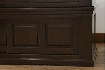 中古　鉄刀木(タガヤサン)　2wayでフレキシブルに使える!!美しい杢目が目を惹く囲炉裏テーブル(木製火鉢、関西火鉢、長火鉢、ダイニングテーブル、6人掛け、食卓、座卓、センターテーブル、ローテーブル)(R-073330)