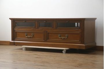 中古　激レア　希少　DREXEL HERITAGE(ドレクセルヘリテイジ)　FRANCESCA(フランチェスカ)シリーズ　エレガントな佇まいが目を引くテレビ台(テレビボード、ローボード、AVボード、キャビネット、引き出し)(R-073335)