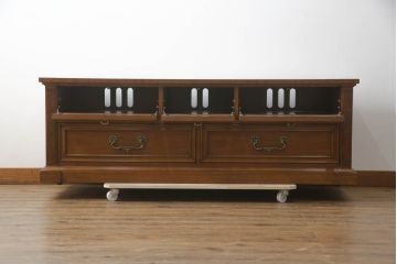 中古　激レア　希少　DREXEL HERITAGE(ドレクセルヘリテイジ)　FRANCESCA(フランチェスカ)シリーズ　エレガントな佇まいが目を引くテレビ台(テレビボード、ローボード、AVボード、キャビネット、引き出し)(R-073335)