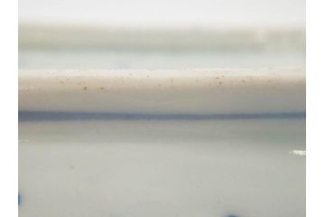 江戸期　大明成化年製　古伊万里　染付　蛸唐草　松竹梅文　約20cm　6.7寸　意匠を凝らしたデザインが素敵な長皿2枚セット(角皿、和皿、和食器、六寸七分)(R-073345)