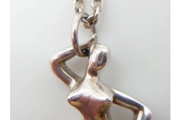 ヴィンテージアクセサリー　デンマーク　GEORG JENSEN(ジョージ・ジェンセン)　人魚　シルバー925S　美しいフォルムが上品な雰囲気溢れるネックレス(ペンダント、マーメイド、silver、銀製、ビンテージ)(R-073361)