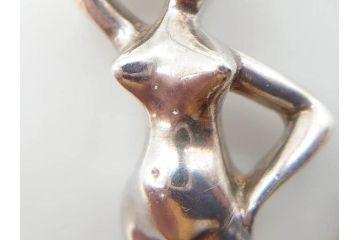 ヴィンテージアクセサリー　デンマーク　GEORG JENSEN(ジョージ・ジェンセン)　人魚　シルバー925S　美しいフォルムが上品な雰囲気溢れるネックレス(ペンダント、マーメイド、silver、銀製、ビンテージ)(R-073361)