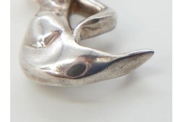 ヴィンテージアクセサリー　デンマーク　GEORG JENSEN(ジョージ・ジェンセン)　人魚　シルバー925S　美しいフォルムが上品な雰囲気溢れるネックレス(ペンダント、マーメイド、silver、銀製、ビンテージ)(R-073361)