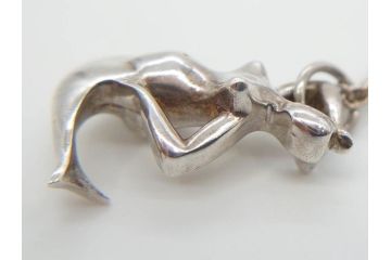 ヴィンテージアクセサリー　デンマーク　GEORG JENSEN(ジョージ・ジェンセン)　人魚　シルバー925S　美しいフォルムが上品な雰囲気溢れるネックレス(ペンダント、マーメイド、silver、銀製、ビンテージ)(R-073361)