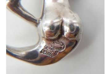 ヴィンテージアクセサリー　デンマーク　GEORG JENSEN(ジョージ・ジェンセン)　人魚　シルバー925S　美しいフォルムが上品な雰囲気溢れるネックレス(ペンダント、マーメイド、silver、銀製、ビンテージ)(R-073361)